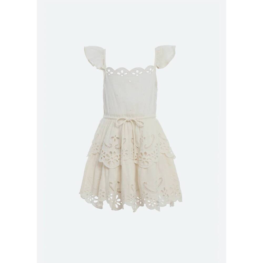 NEW SEA girl's lula embroidery tank dress in ivory